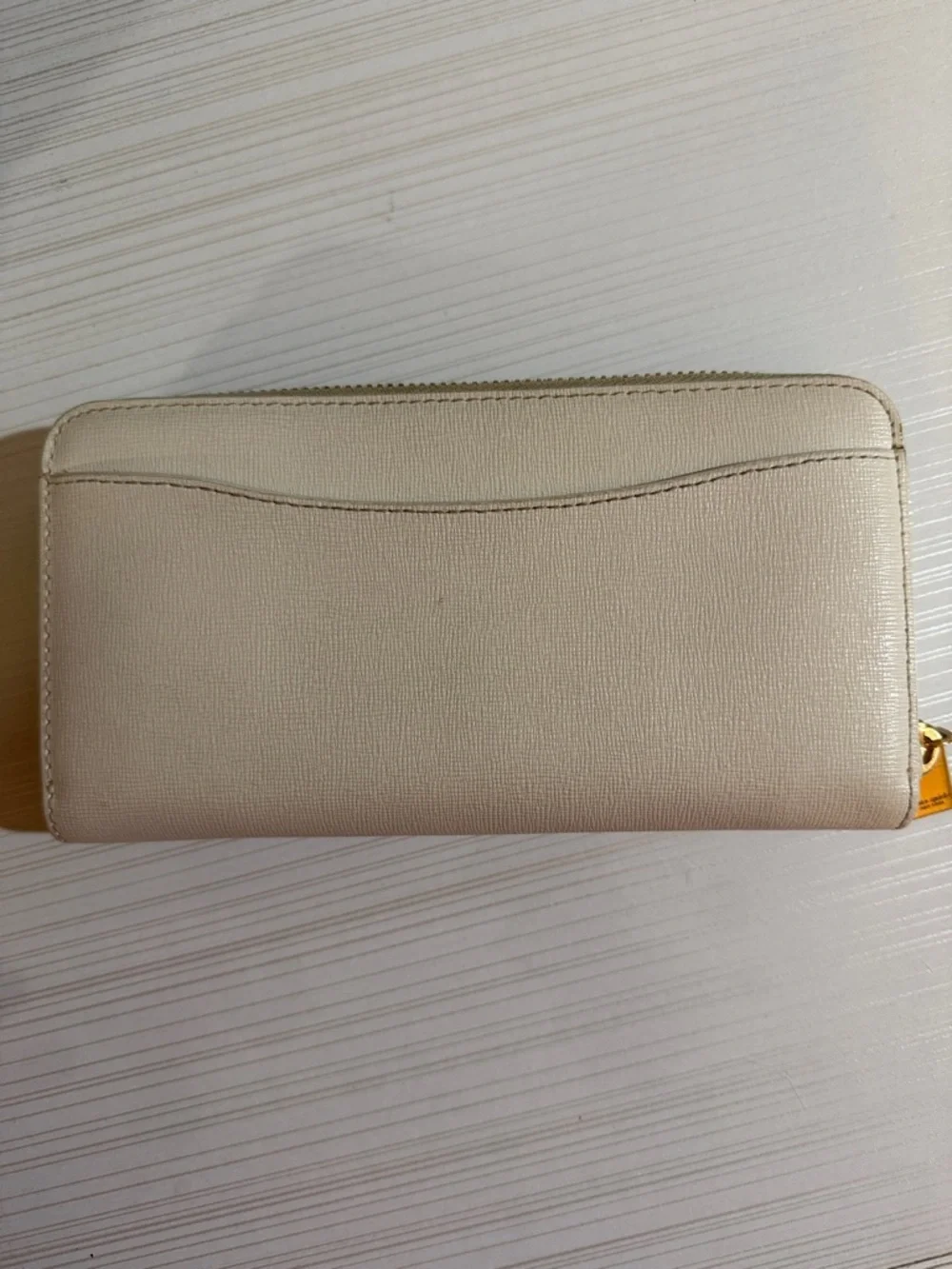 kate spade Cream Pearl-Studded Zip Wallet with Gold Logo - Picture 5 of 7